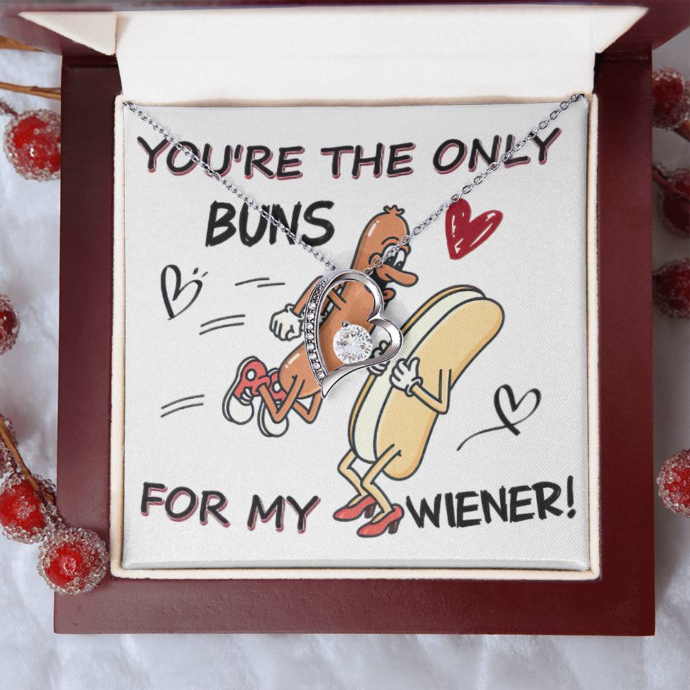You're The Only Buns Customize Gift💓 Heart Necklace Forever Love Necklace