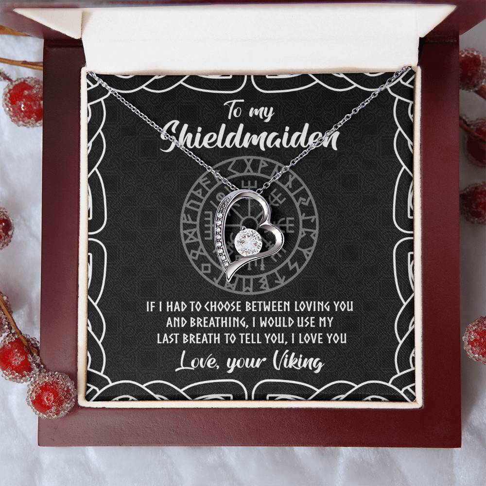To My Shieldmaiden Heart Necklace Love Your Viking. 1 Forever Love Necklace