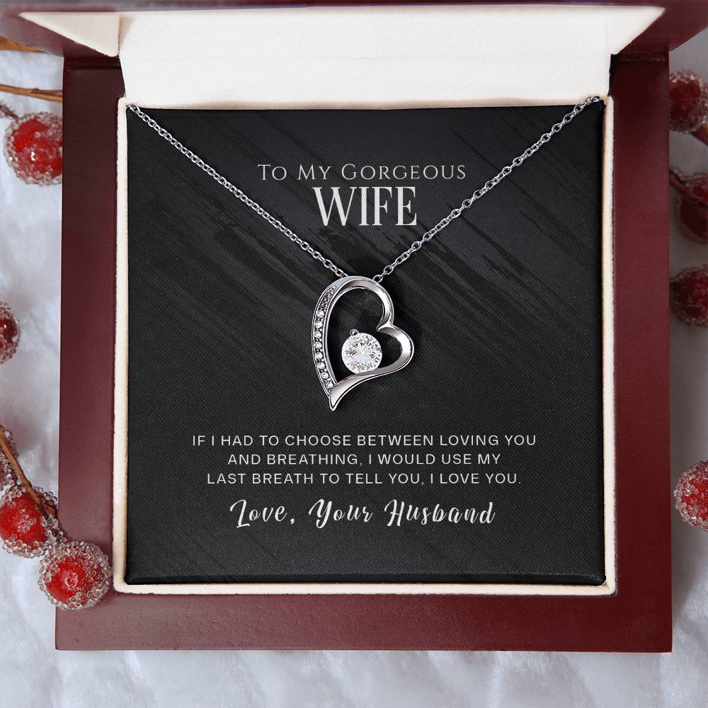 To My Gorgeous Wife 2 1 Forever Love Necklace