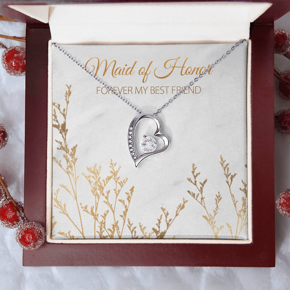 Maid Of Honor Proposal Necklace Maid Of Honor Proposal Gift Box Maid Of Honor Wedding Gift Custom For Maid Of Honor 1 Forever Love Necklace