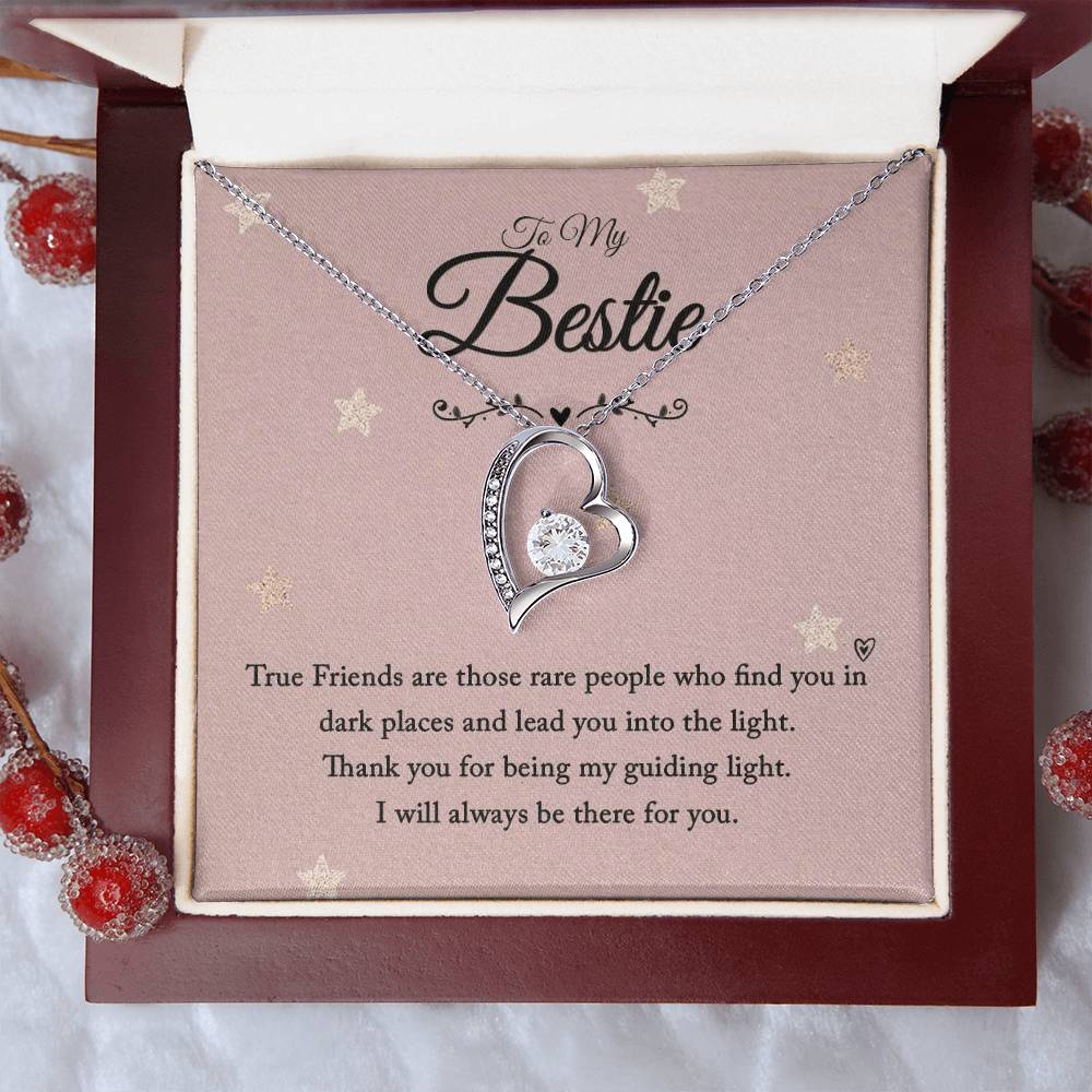 To My Bestie I Will Always Be There For You Forever Love Necklace