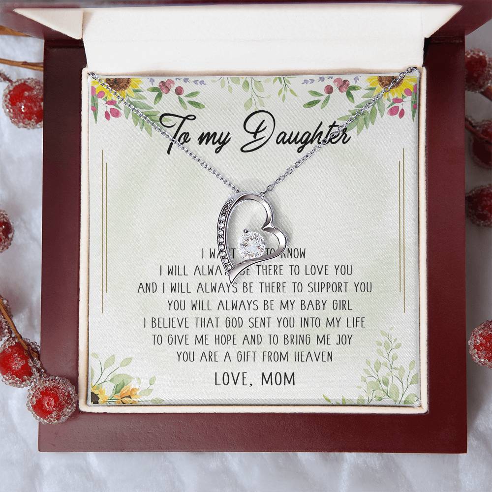 Encouragement Gift From Mom Valentine's Day Gift For Daughter From Mother Spiritual Meaning Gift For Daughter' Forever Love Necklace