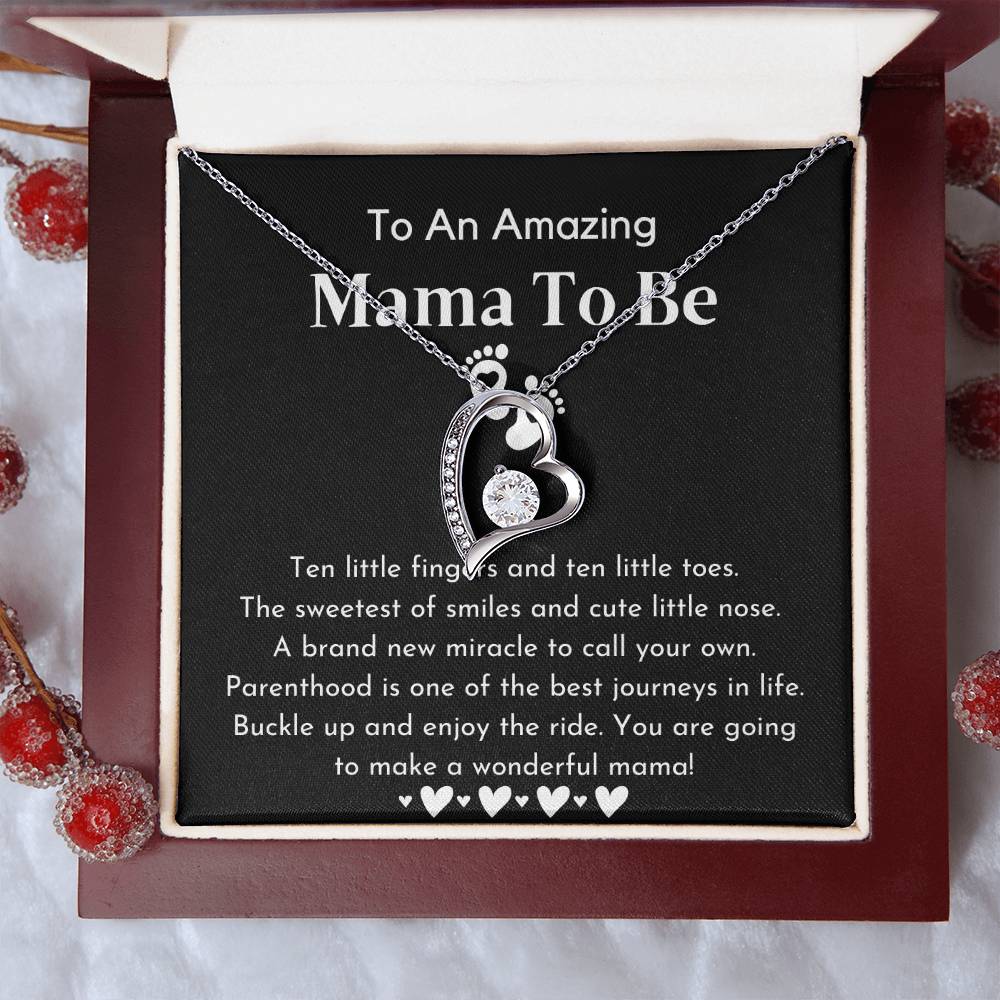 To An Amazing Mama To Be Pregnancy Gift For Friend Gift For First Time Mom Pregnancy Gift For Best Friend Forever Love Necklace