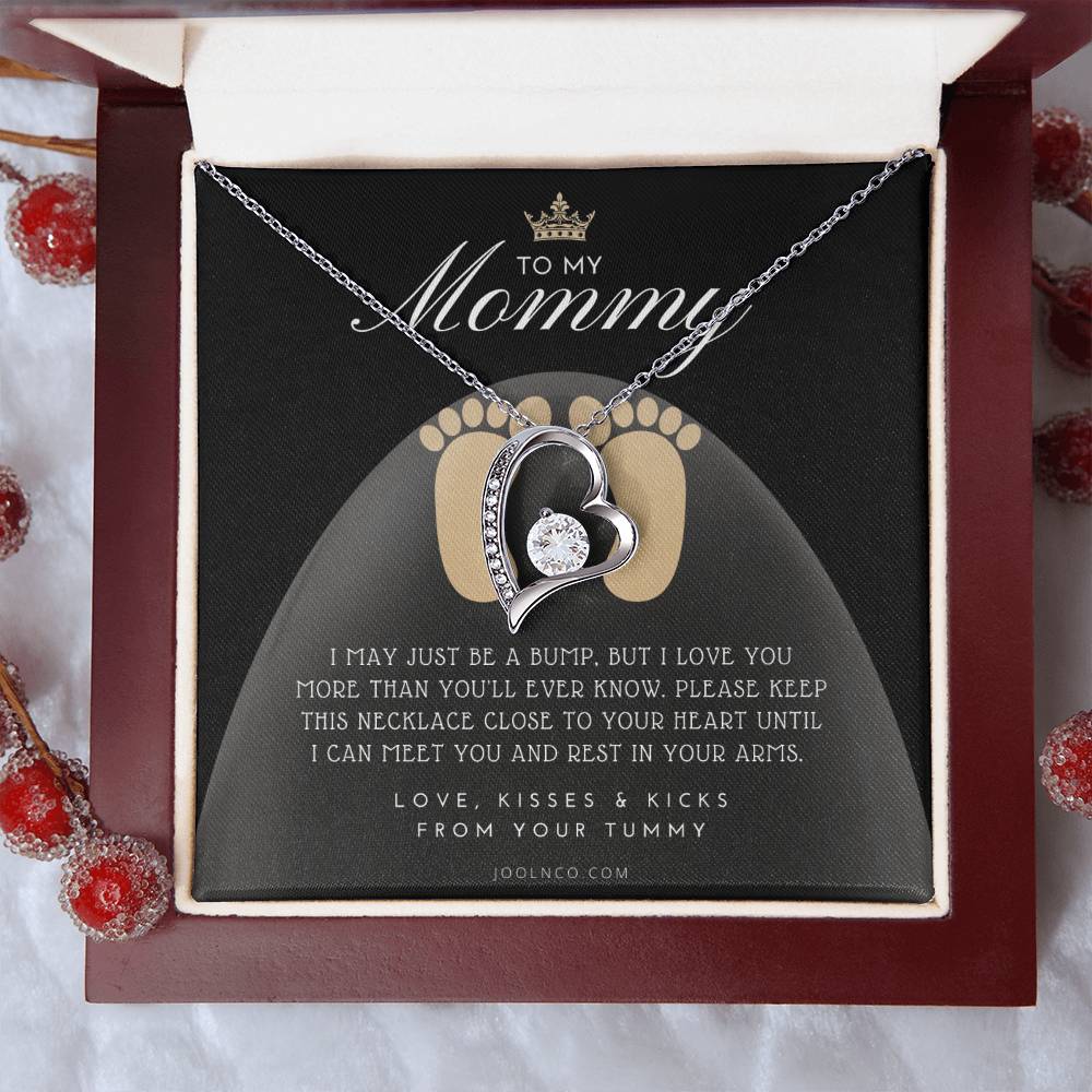 Baby Shower Gift New Mommy Necklace Pregnant Wife Gift To My Mommy I May Just Be A Bump But I Love You More Than You Ever Know Forever Love Necklace