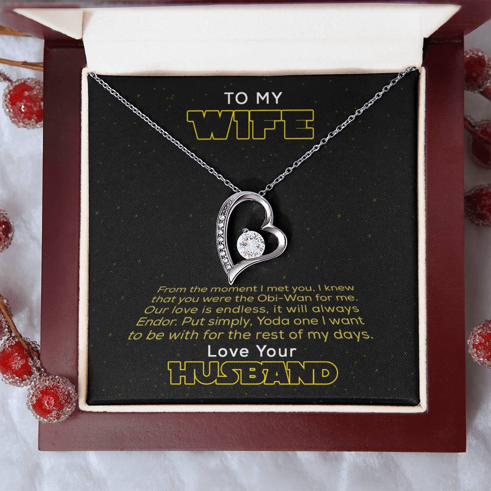 To My Wife Love You Longer With Pod Message Card Wife Necklace Gift For Wife Birthday Gift Anniversary Gift For Forever Love Necklace