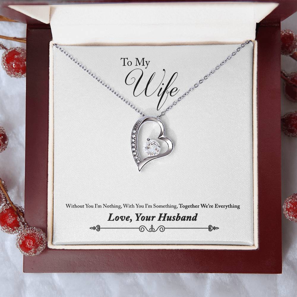 Necklace For Wife - Gift For Wife Gift For Her Anniversary Gift Birthday Gift Gift To Wife With Message Card For My Wife Necklace Forever Love Necklace