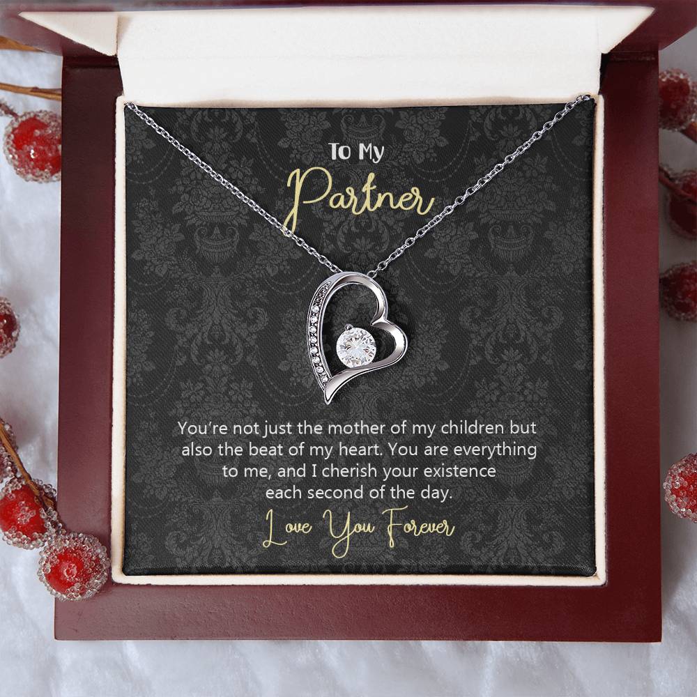 To My Partner Anniversary Heart Necklace Forever Love Necklace