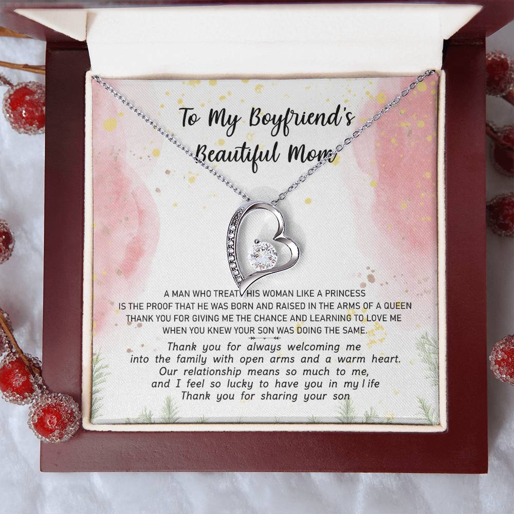 Almost Gone Gift For Boyfriend's Mom The Arms Of A Queen 2 Heart 1 Forever Love Necklace