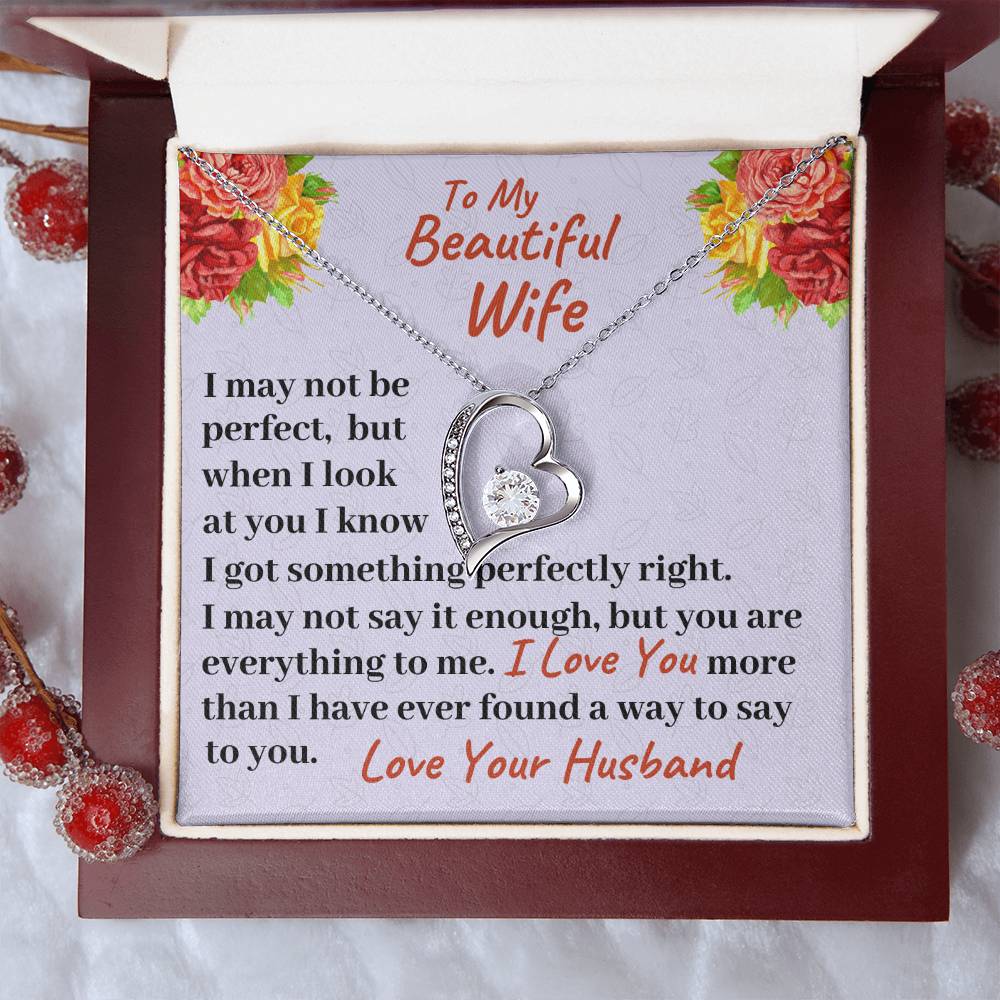To My Beautiful Wife You Are Everything To Me Necklace 1 Forever Love Necklace