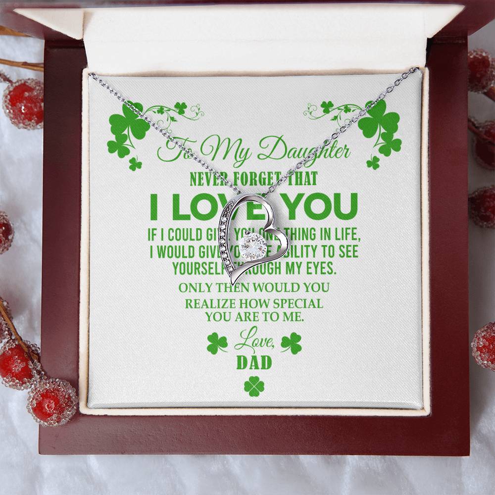To My Daughter Necklace Father Daughter Necklace Father To Daughter Birthday Gift Gifts To Daughter From Dad Forever Love Necklace