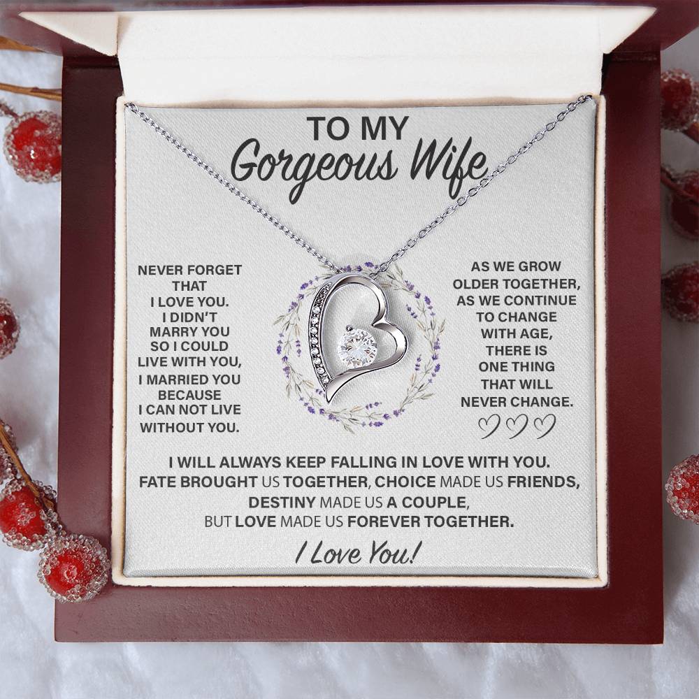 Wf006 Forever Love Necklace  Gift For Wife Forever Love Necklace