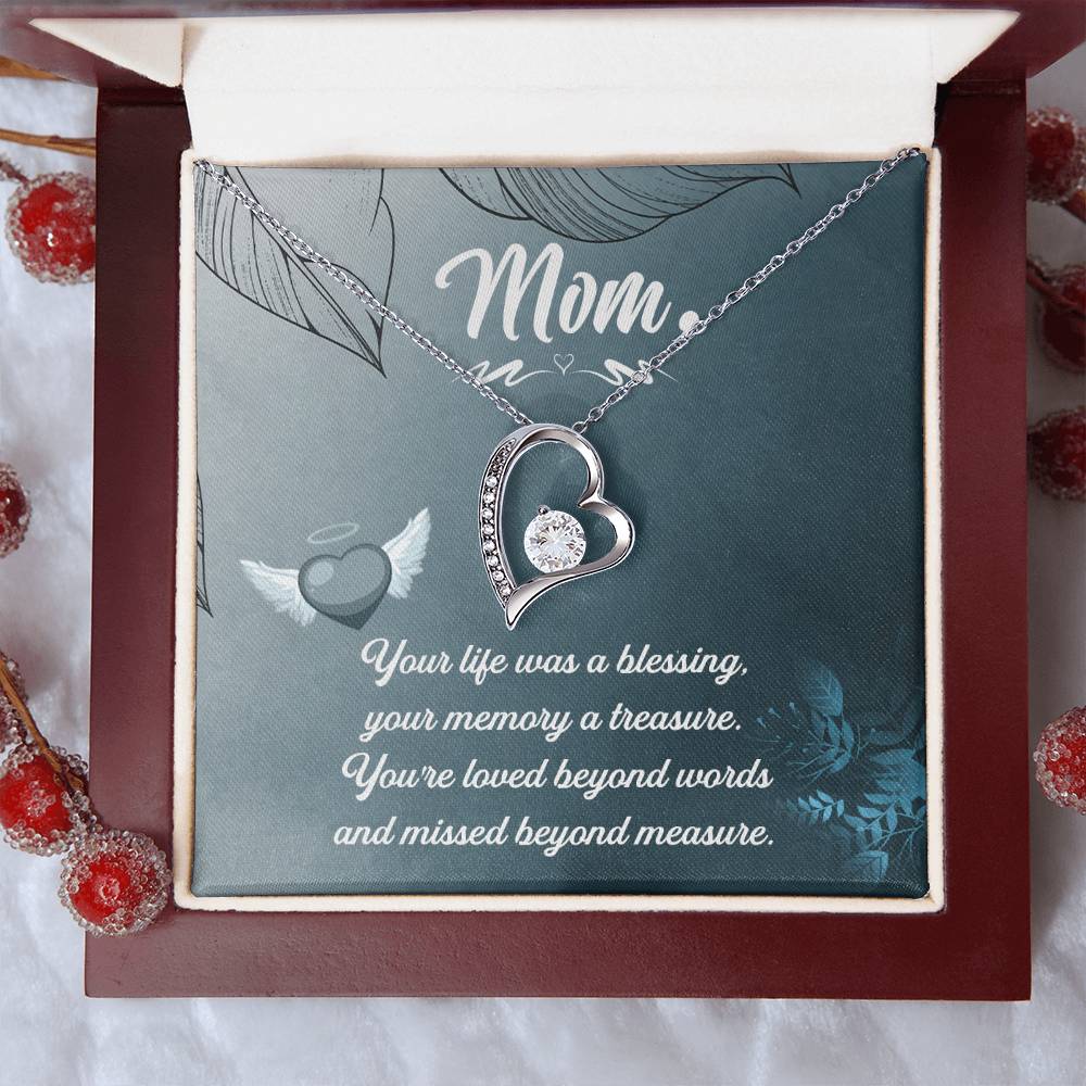 Mom Your Life Was A Blessing - Forever Love Necklace Forever Love Necklace