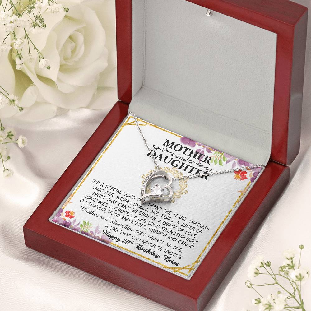 Daughter Birthday Gift From Mom Happy Birthday Sweetheart Infinity Necklace Gift From Mom To Daughter Forever Love Necklace