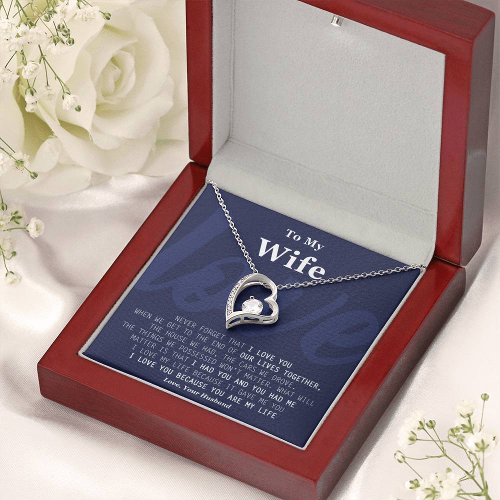 Perfect Birthday Anniversary Thanksgiving Or Christmas Gift! Forever Love Necklace