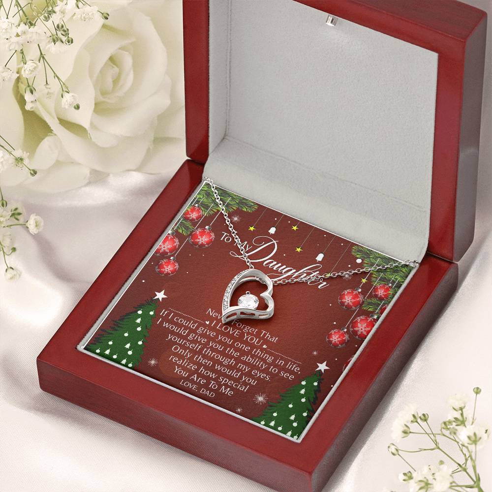 Father To Daughter Gift Gift For Daughter From Dad Daughter Father Necklace Daughter Gift From Dad To My Daughter Daughters Birthday Forever Love Necklace