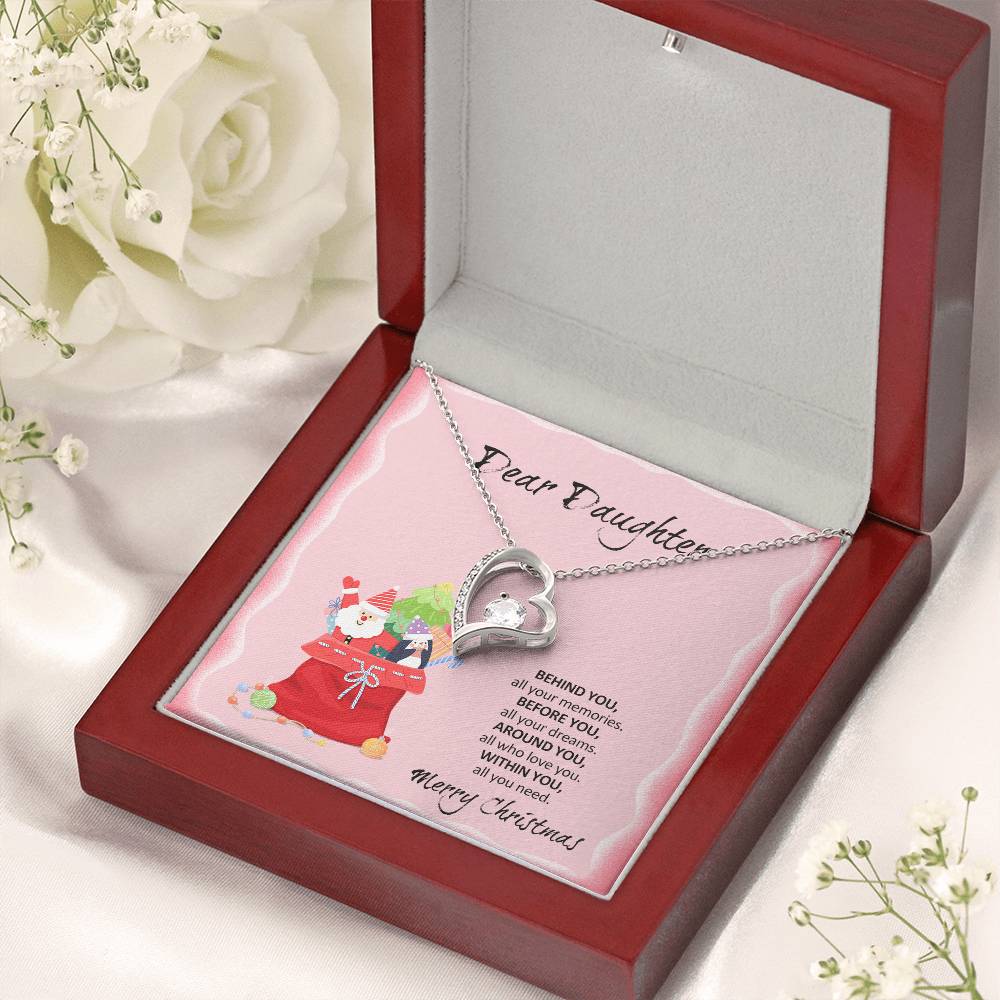 Heart Gift For Step Daughter Bonus Daughter Gift From Stepdad To Bonus Daughter Necklace Stepdaughter Birthday Adopted Child Christmas Forever Love Necklace
