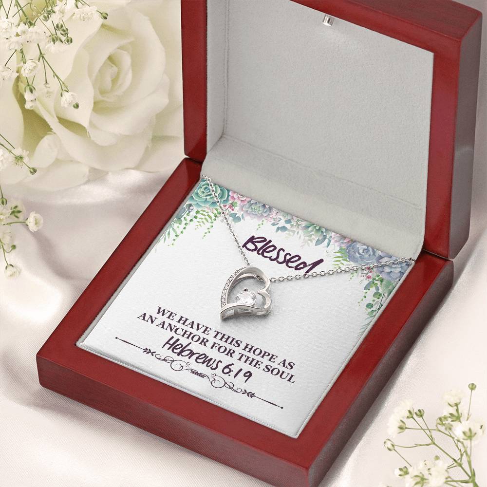 Hebrews 619 God's Promise Forever Love Necklace