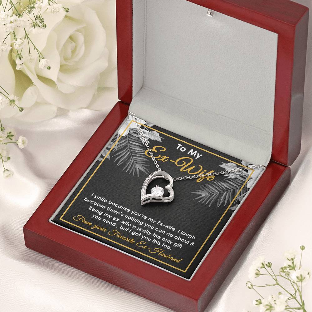 To My Exwife Funny Gift For Exwife Exwife Birthday Christmas Jewelry Gifts Forever Love Necklace