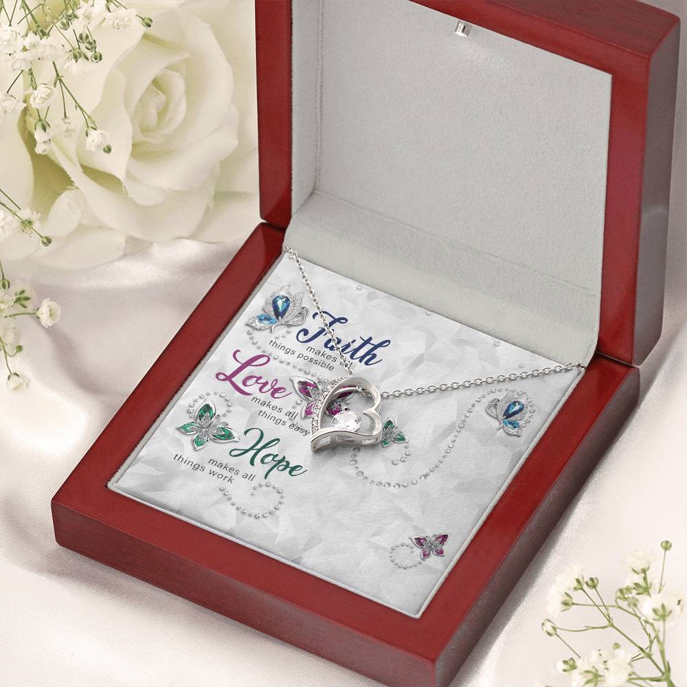 Butterfly Faith Customize Forever Love Necklace