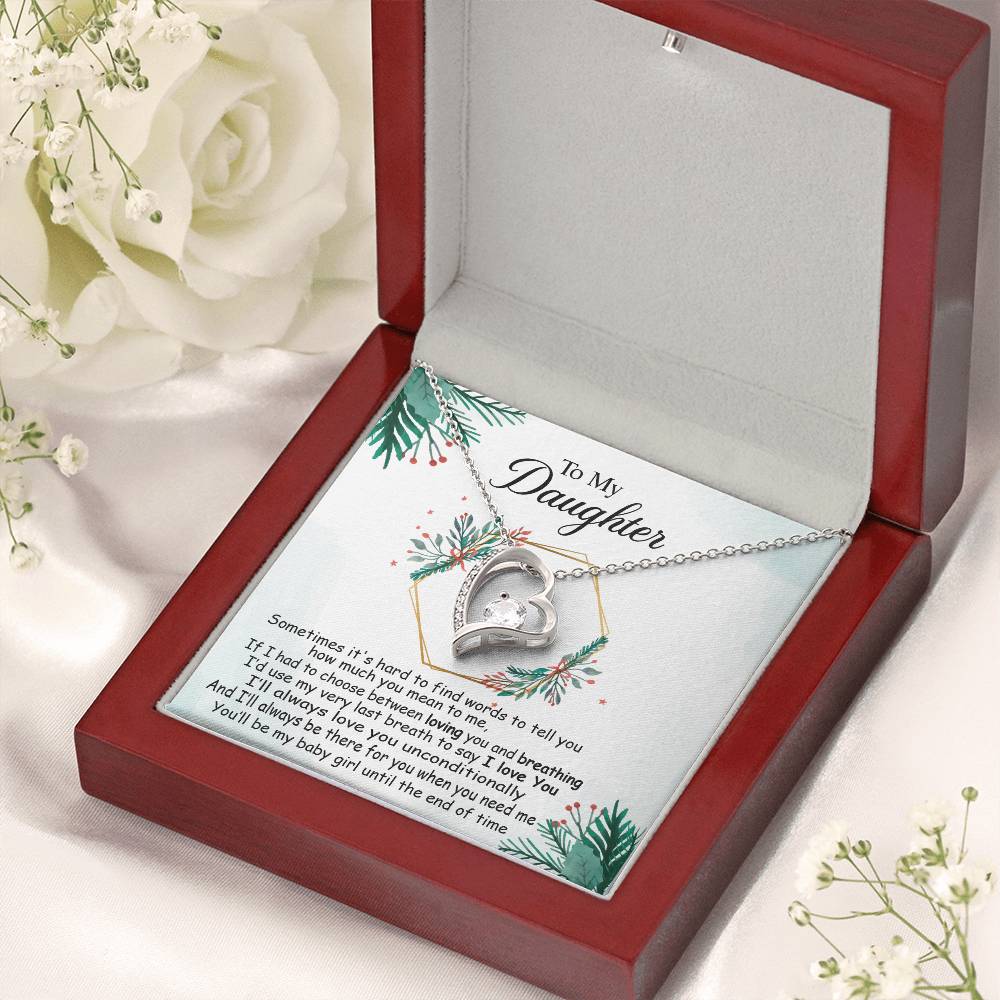 Mother To Daughter Necklace 'sometimes It's Hard To Find Words...' 1 Forever Love Necklace