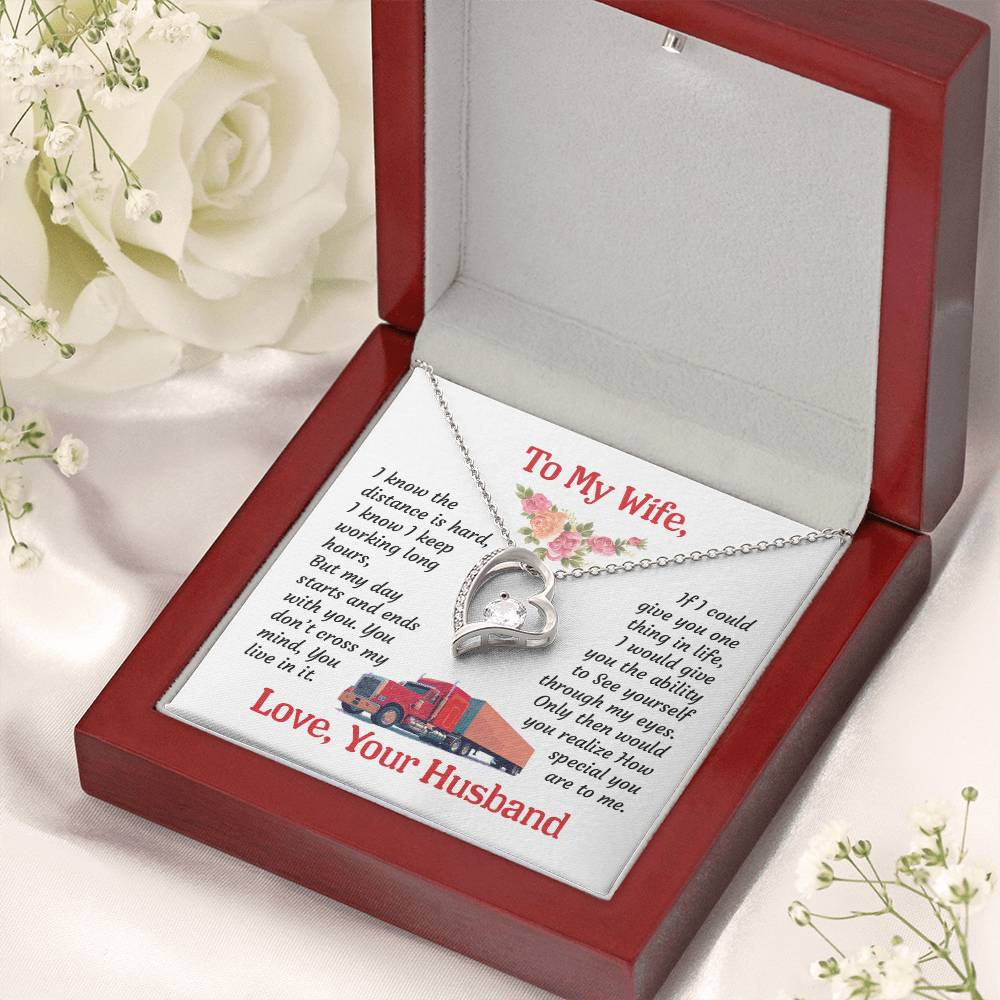 Trucker's Wife Forever Love Necklace