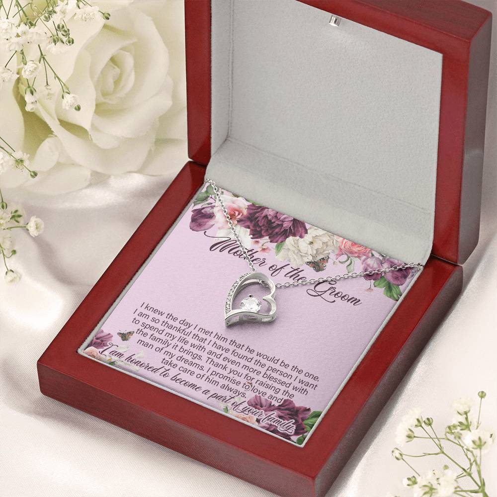 Mother Of The Groom Gift From Bride Mother Of The Groom Forever Love Necklace Customize Gift For Mother Of The Groom Mom Wedding Gift Forever Love Necklace