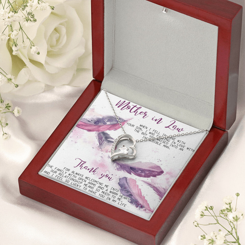 Mother In Law Necklace Gift Mother In Law Birthday Gift Wedding Gift Forever Love Necklace For Mother In Law Mother Of The Groom Forever Love Necklace