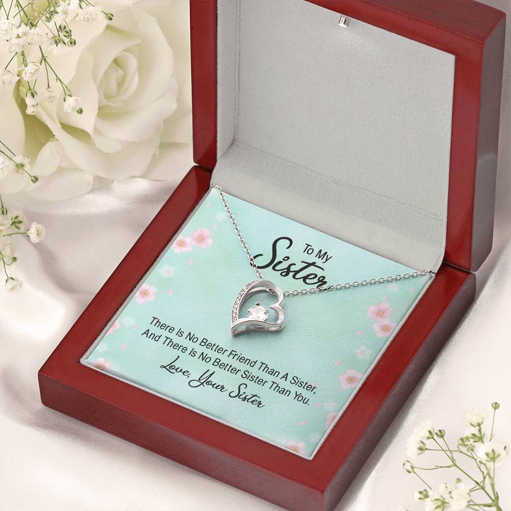 To My Sister On Her Wedding Day Necklace Wedding Gift Sister Gift Sister Wedding Day Gift Forever Love Necklace