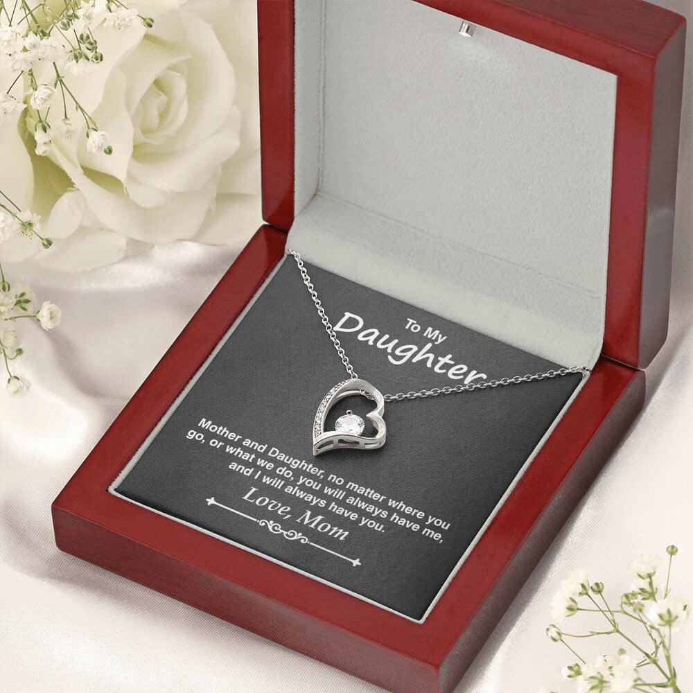 To My Daughter Necklace From Mom I Love You Always 1 Forever Love Necklace