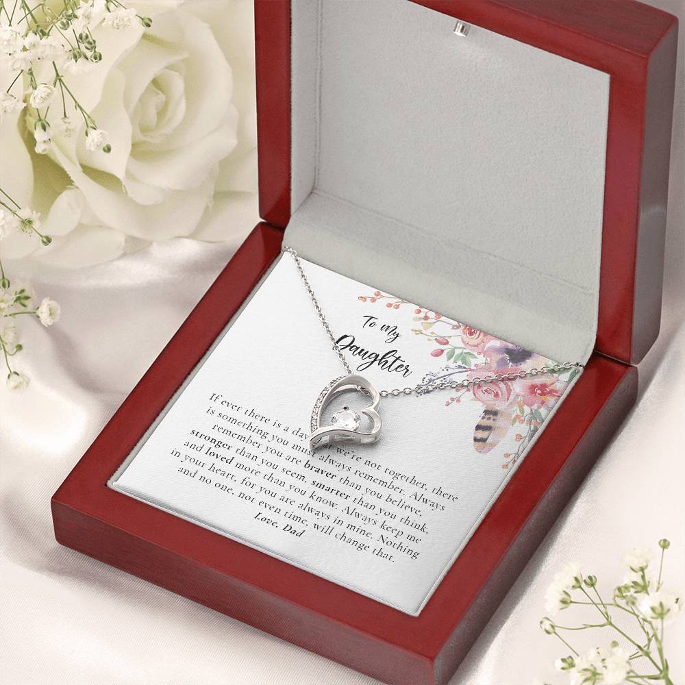 Daughter Necklace Rom Dad White Gold Pendant 1 Forever Love Necklace