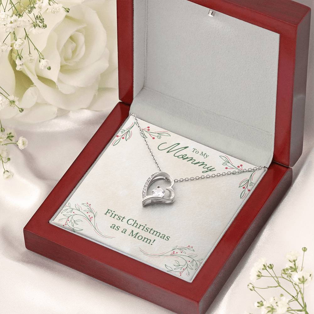 To My Mommy - First Christmas As A Mom - Forever Love Necklace Forever Love Necklace
