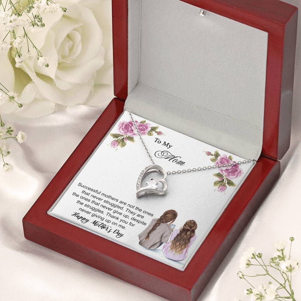 Thank You For Never Giving Up On Me Mother Necklace 1 Forever Love Necklace