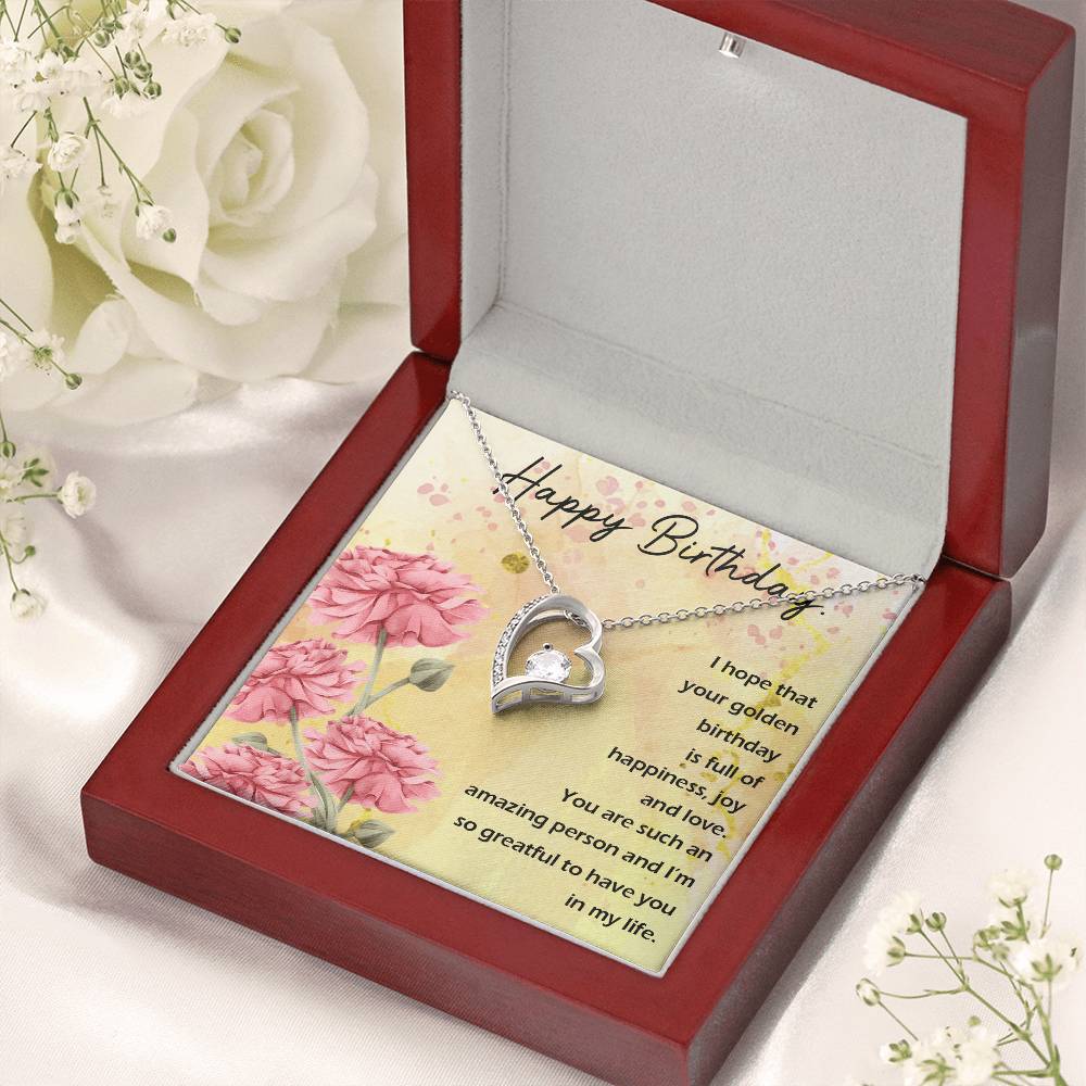 Happy Birthday Birthday Gift Necklace Happy Birthday Birthday Gift Gift For Her Best Friend Gift Birthday Gift For Wife Forever Love Necklace