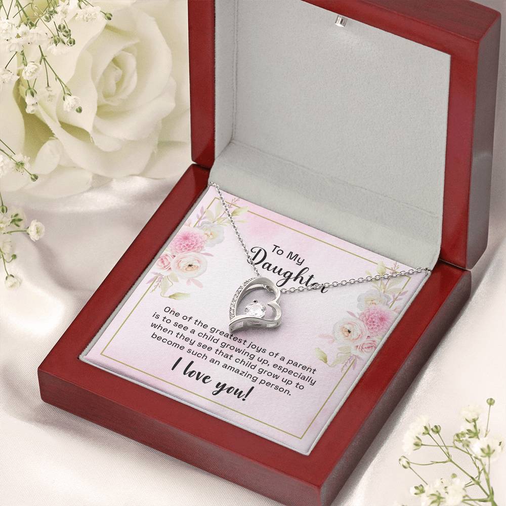 To My Daughter One Of The Greatest Joys Forever Love Necklace