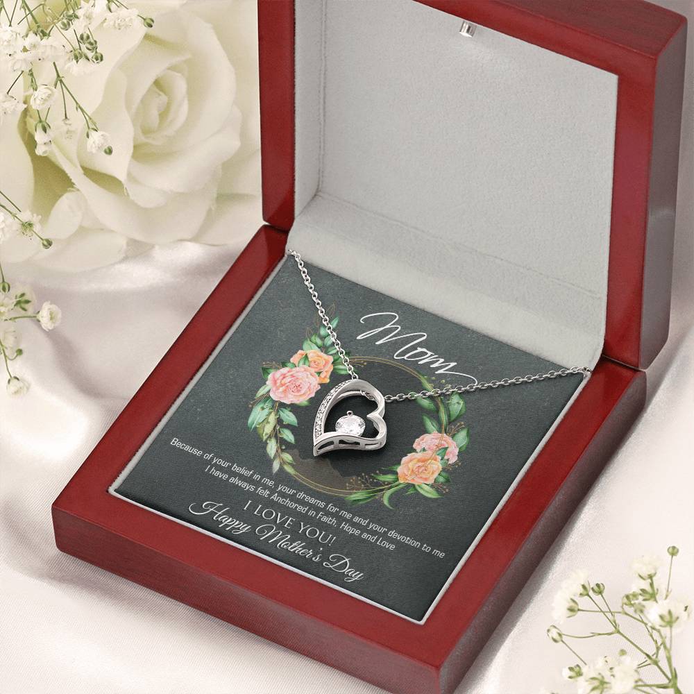 To My Mom Mother Necklace Gift For Mother Xmas Christmas Customize Gift To My Mom 2 1 Forever Love Necklace