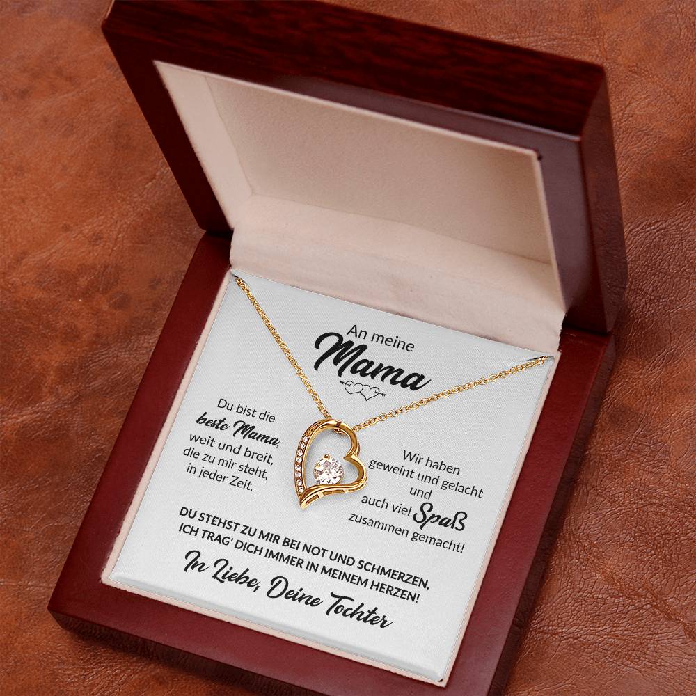 Beste Mama Von Tochter - Herzkette Forever Love Necklace