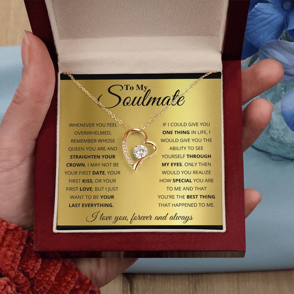 Heart Necklace My Soulmate Forever Love Necklace