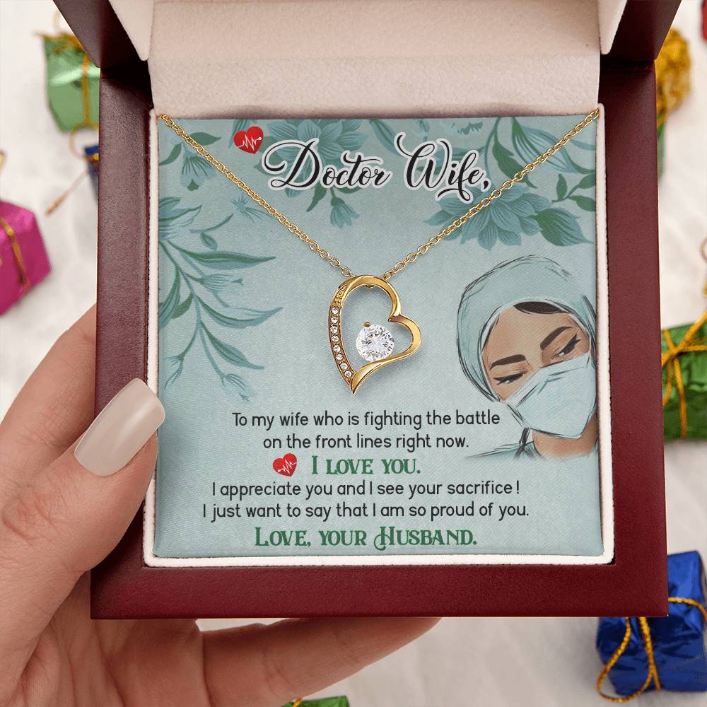 Dear Wife - I Appreciate You And I See Your Sacrifice - Forever Love Necklace Forever Love Necklace