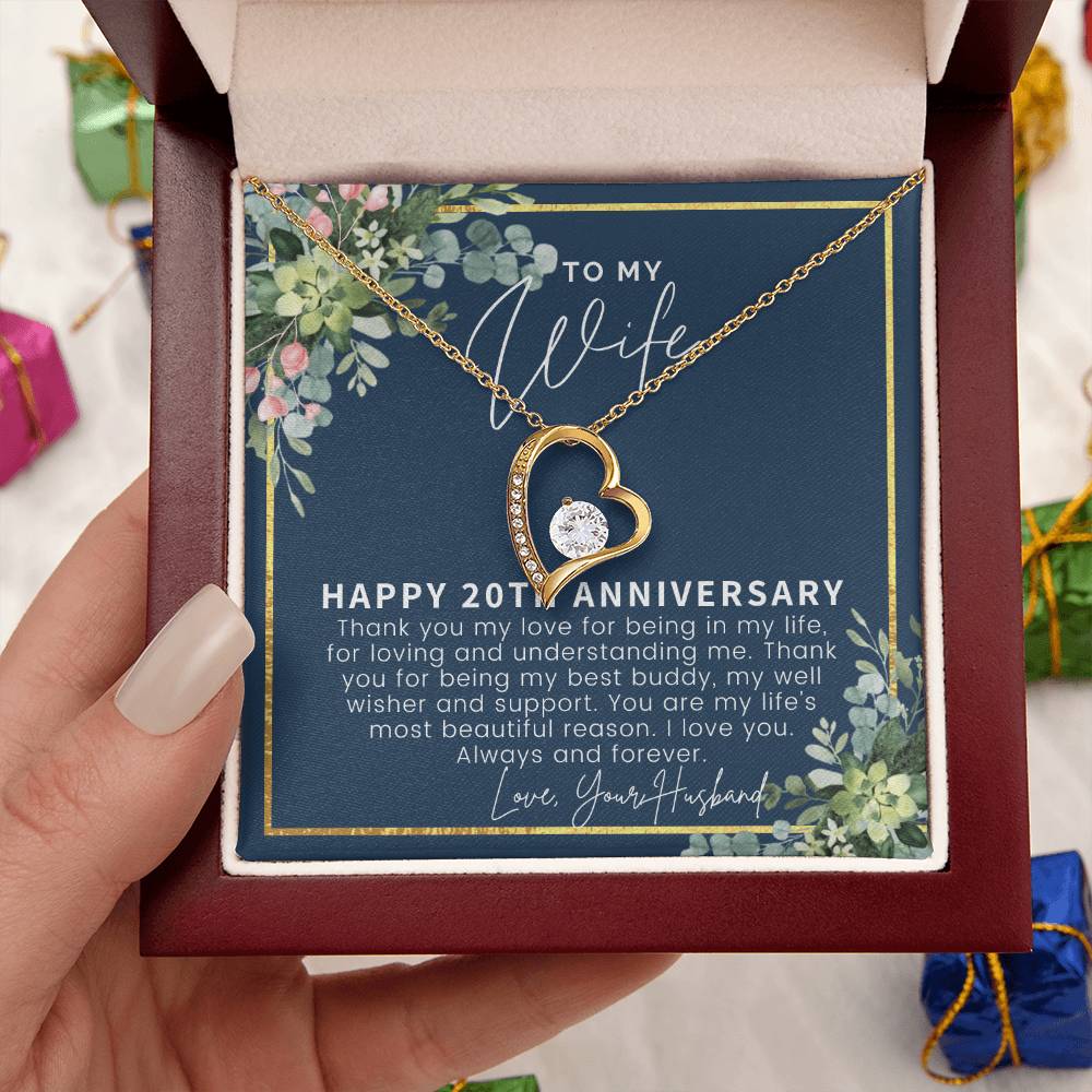 20th Anniversary Gift For Wife 20 Year Anniversary Gifts 20th Wedding Anniversary Gift Ideas 20 Year Anniversary Gift For Forever Love Necklace