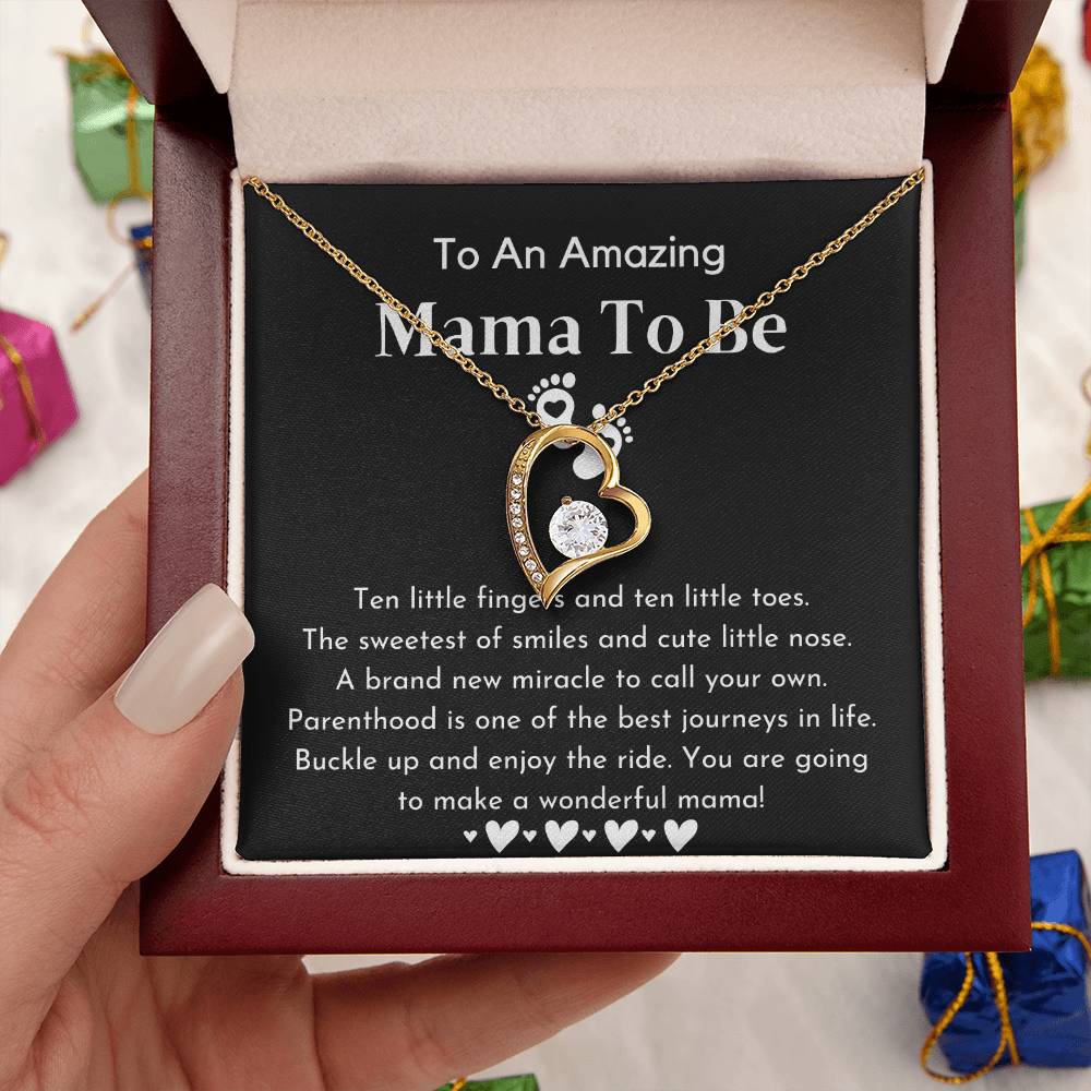 To An Amazing Mama To Be Pregnancy Gift For Friend Gift For First Time Mom Pregnancy Gift For Best Friend Forever Love Necklace