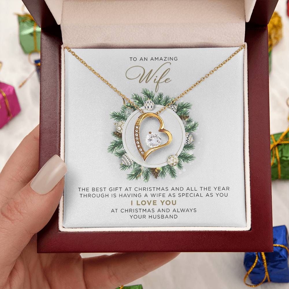 To An Amazing Wife – Love You At Christmas And Always – 1 Forever Love Necklace