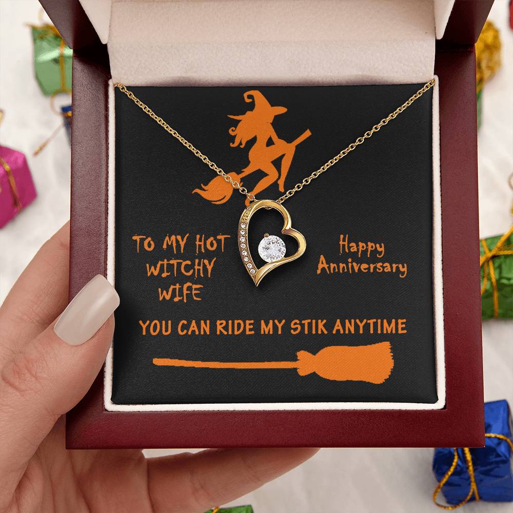 Hot Witchy Wife Anniversary Gift Forever Love Necklace
