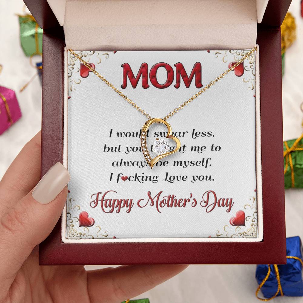 Mom I Love You Forever Love Necklace