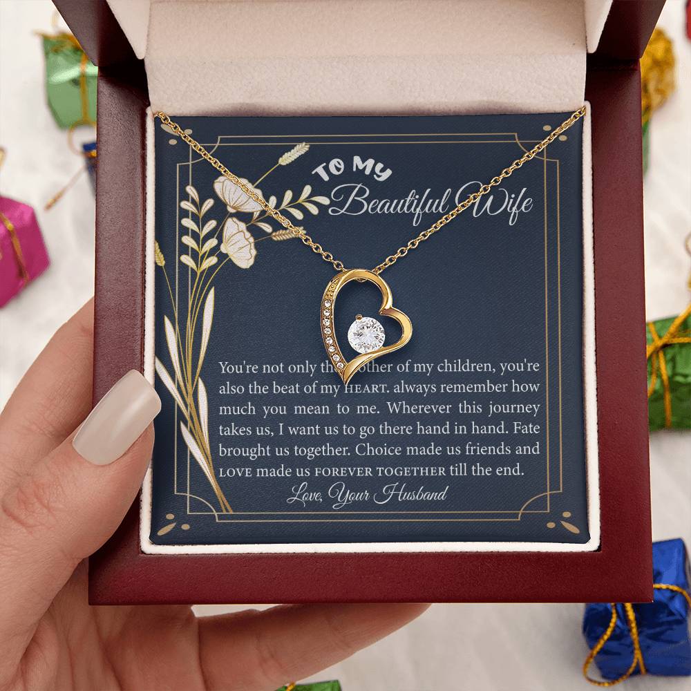 Heart To My Wife Necklace Anniversary Gift For Wife Birthday Gift For Wife Christmas Gift For Wife Jewelry For Wife Gift For Wife's Birthday Forever Love Necklace