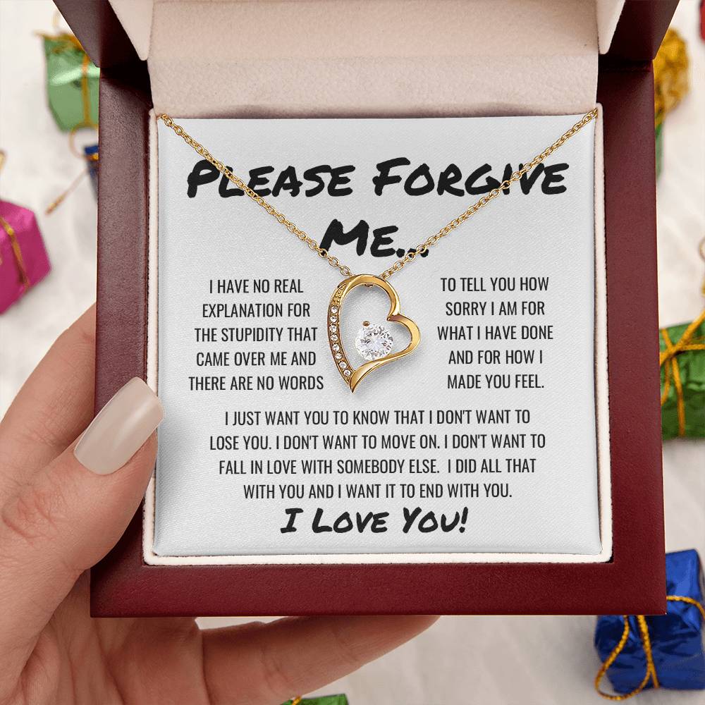 Sorry Forgive Me Apology Necklace Forever Love Necklace