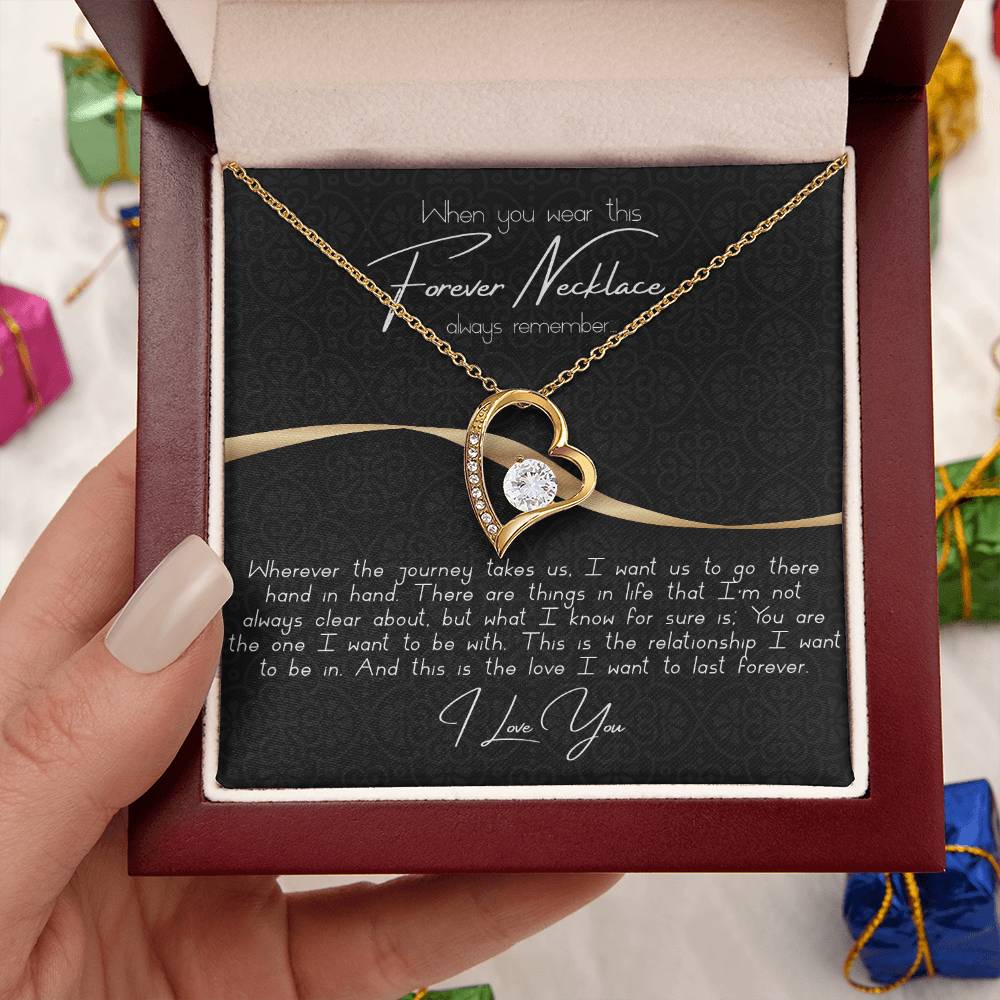 To My Wife Forever Necklace When You Wear This Necklace Always Remember. . . 1 Forever Love Necklace
