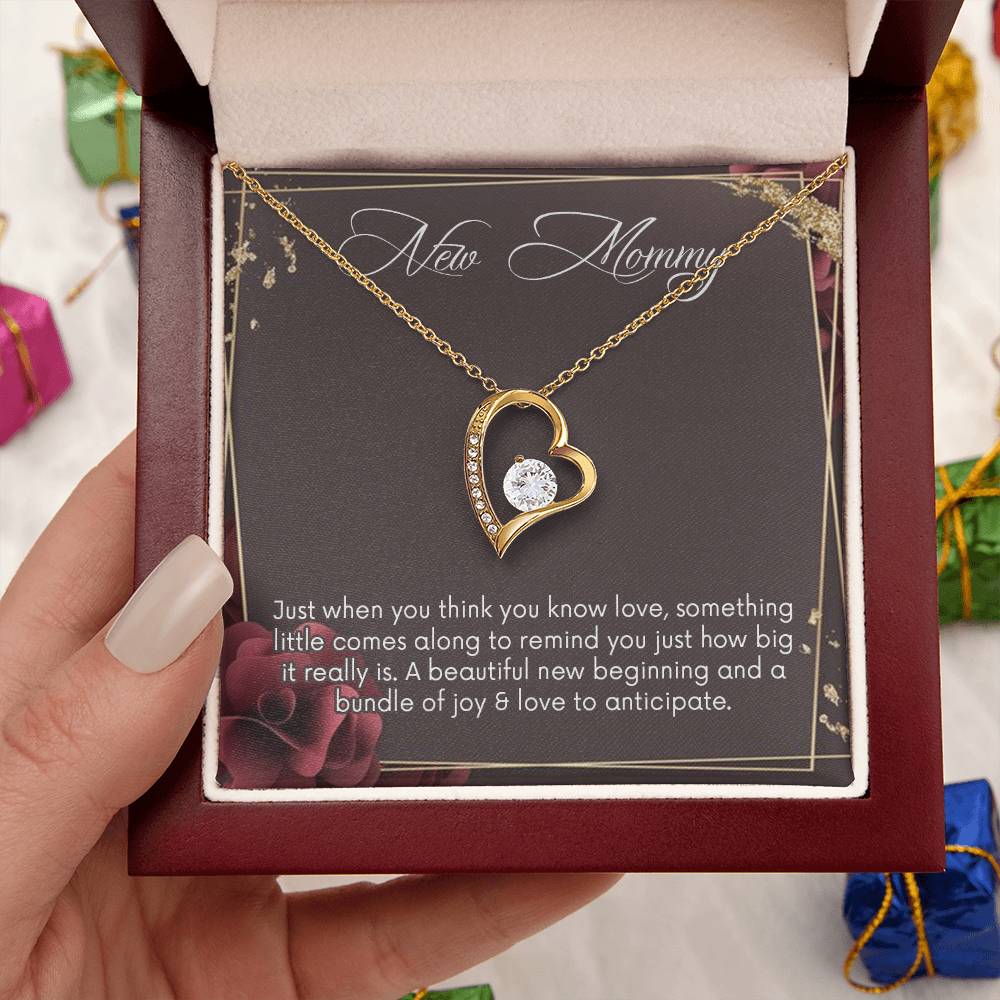 New Mommy Necklace New Mom Forever Love Necklace New Mom Necklace Customize Pregnancy Necklace Mama To Be Necklace New Mother Forever Love Necklace