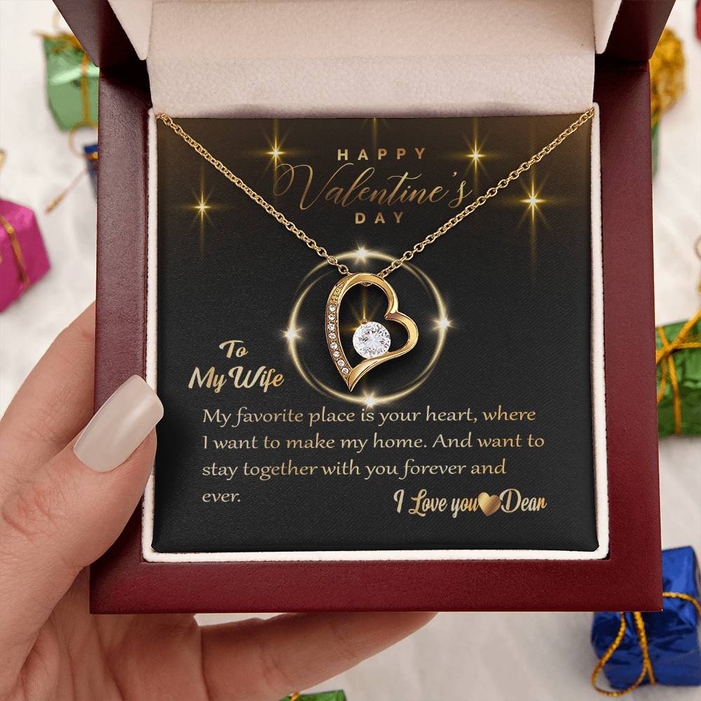 To My Wife I Love You Forever Love Necklace. 1 Forever Love Necklace