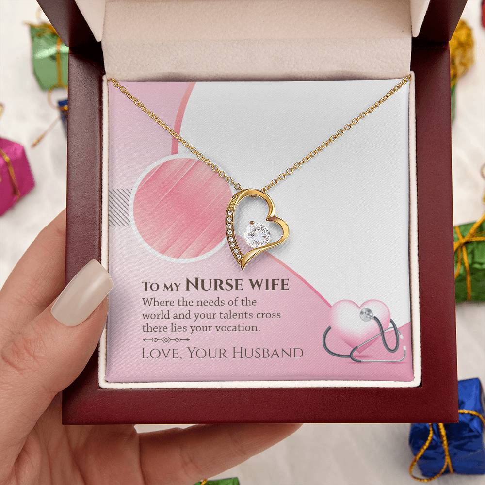To My Nurse Wife There Lies Yours Vocation Forever Love Necklace