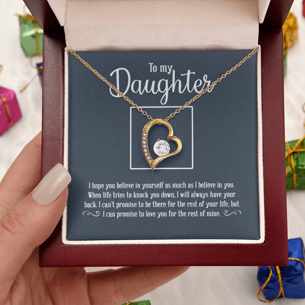 To My Daughter Necklace Father Daughter Necklace Father To Daughter Birthday Gift Gifts To Daughter From Dad 1 Forever Love Necklace